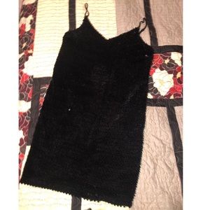Black Velour Sequin Dress!